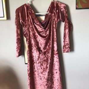 Velvet Side Scrunched Dress